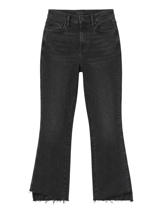 MOTHER Denim - Mother Insider Crop Step Fray Jeans in Not Guilty Black Women’s Size 24